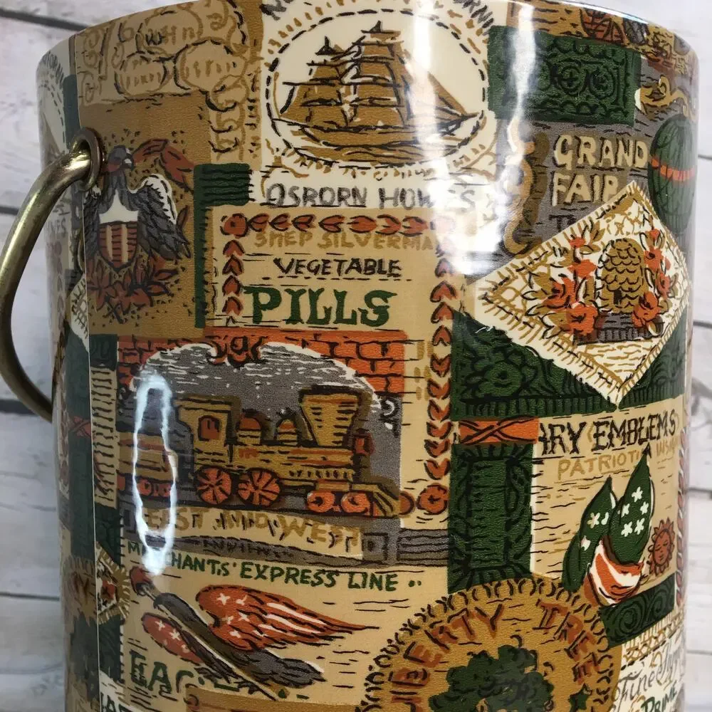 Morgan & Company Designs Bucket Brigade Tall Ice Bucket Vintage MCM U.S.A.